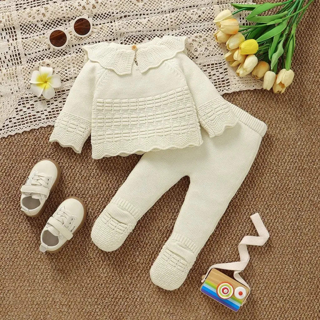 conjunto tricot bebe menina