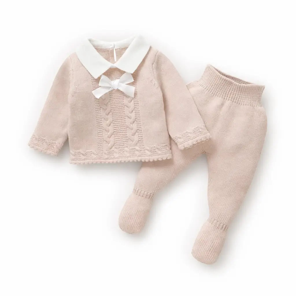 conjunto tricot bebe menina