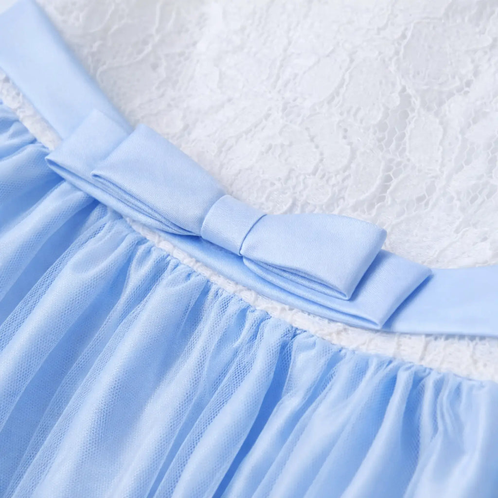 vestido bebe azul