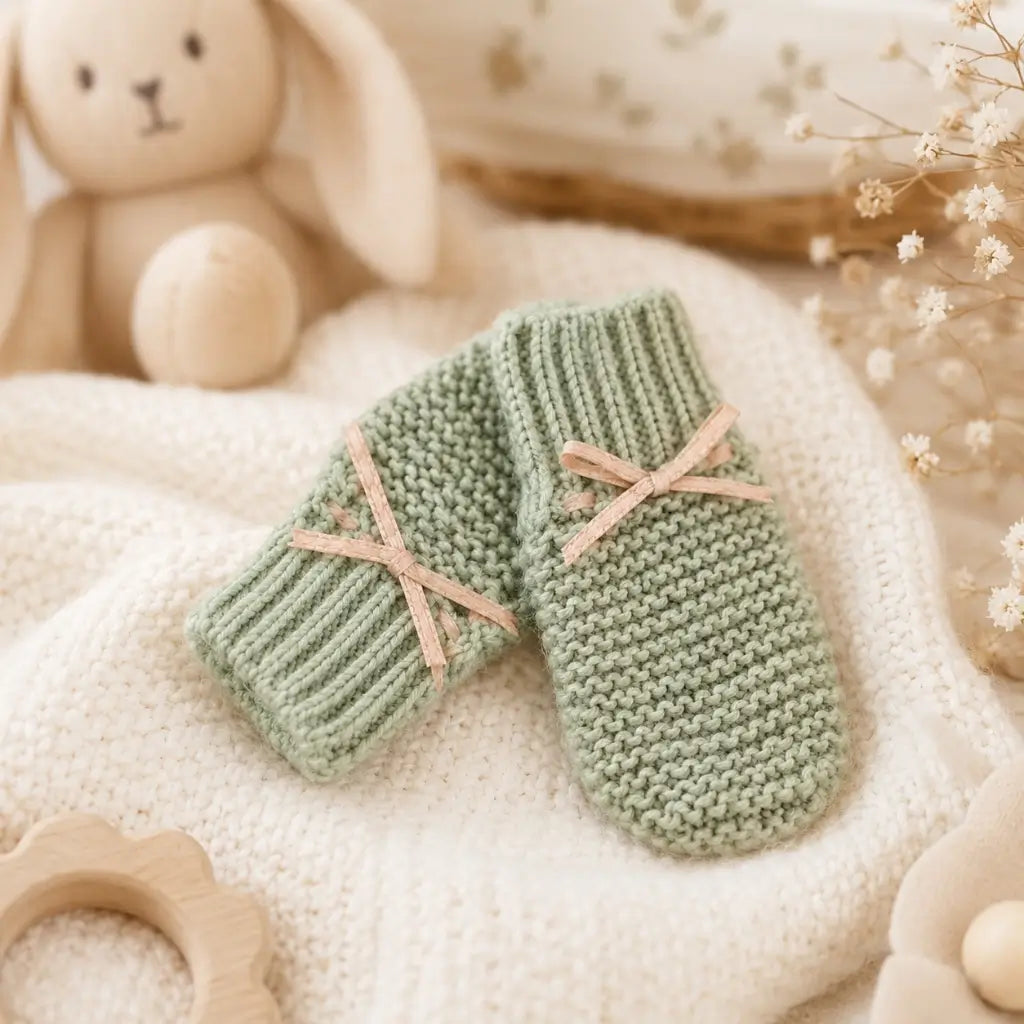 Saída de Maternidade Menino Tricot Verde Aconchego