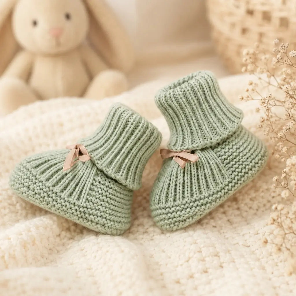 Saída de Maternidade Menino Tricot Verde Aconchego