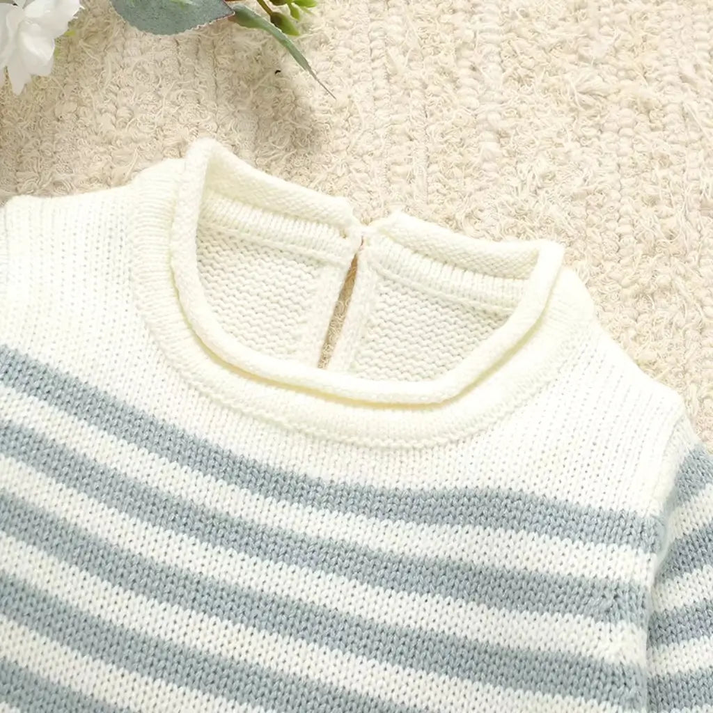 conjunto bebe listrado azul