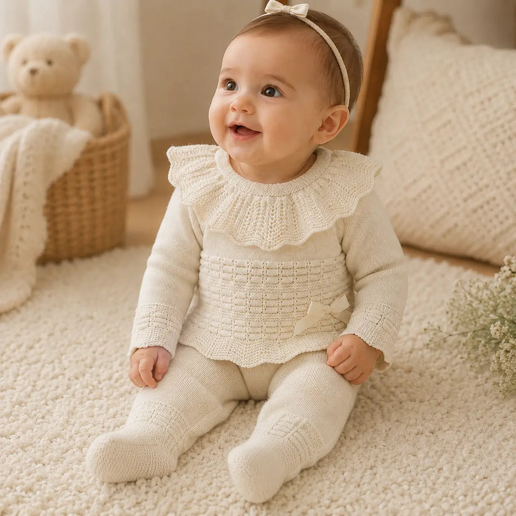 conjunto tricot bebe menina