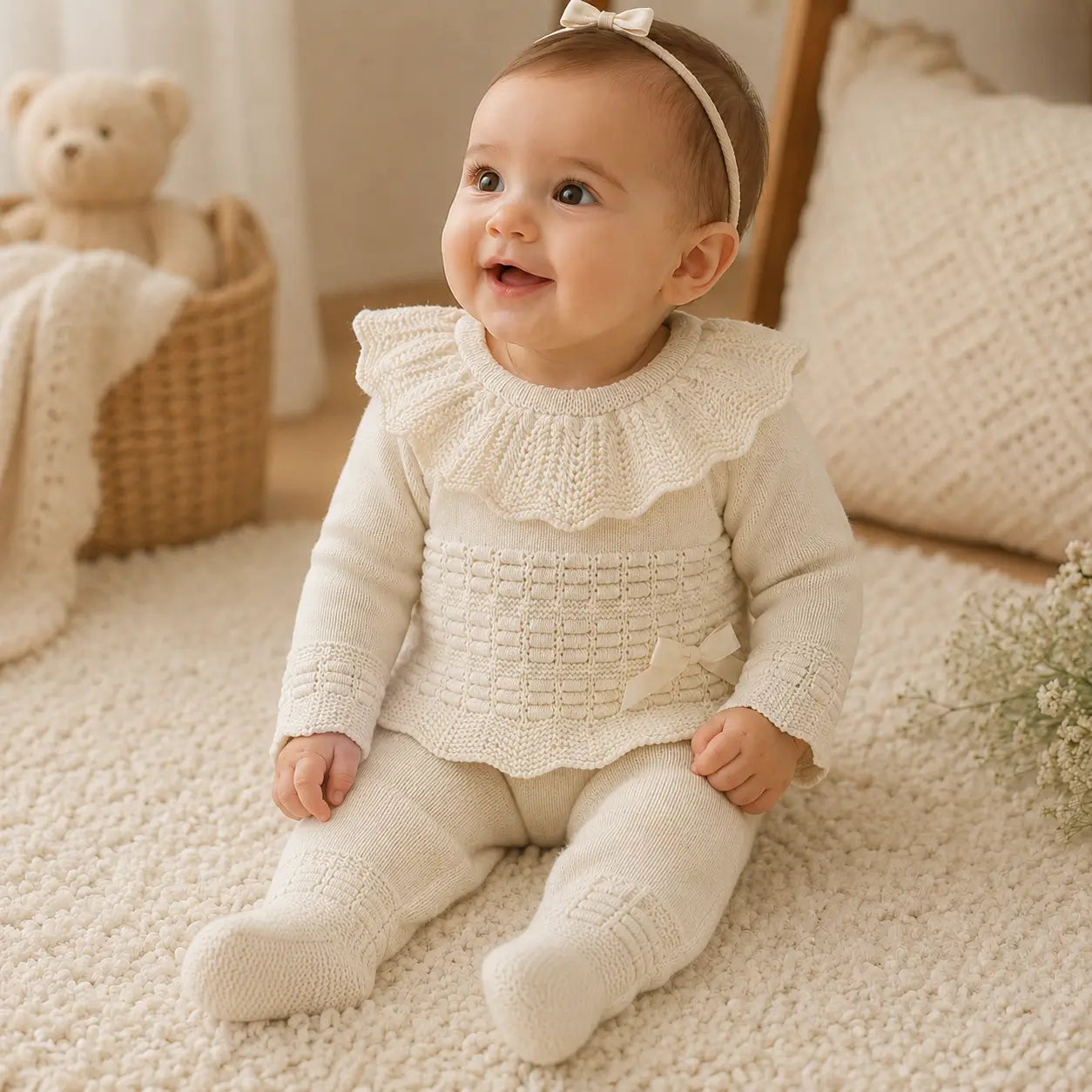 conjunto tricot bebe menina