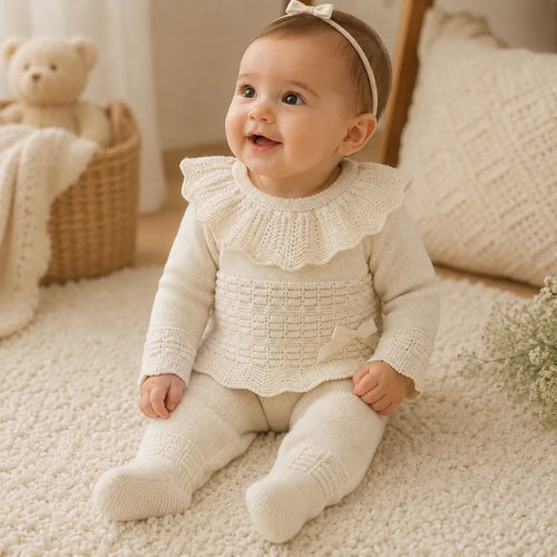 conjunto tricot bebe menina