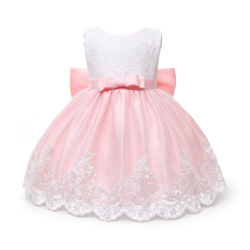 vestido rosa bebê